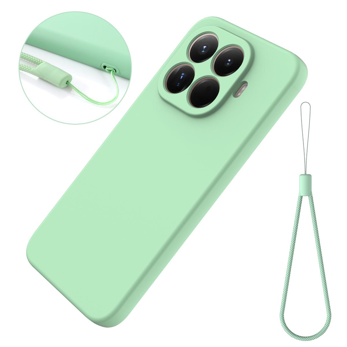 For Xiaomi 17T Pro 5G Solid Color Liquid Silicone Dropproof Full Coverage Phone Case - Green - EDA006707030B