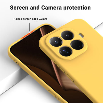 For Xiaomi 17T Pro 5G Solid Color Liquid Silicone Dropproof Full Coverage Phone Case - Yellow - EDA006707030C