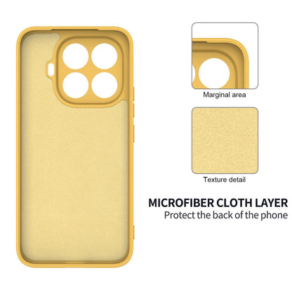 For Xiaomi 17T Pro 5G Solid Color Liquid Silicone Dropproof Full Coverage Phone Case - Yellow - EDA006707030C