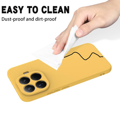 For Xiaomi 17T Pro 5G Solid Color Liquid Silicone Dropproof Full Coverage Phone Case - Yellow - EDA006707030C