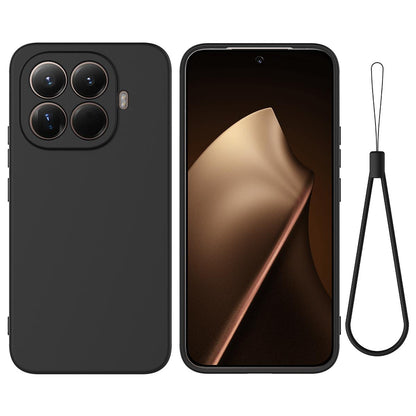For Xiaomi 17T Pro 5G Solid Color Liquid Silicone Dropproof Full Coverage Phone Case - Black - EDA006707030D