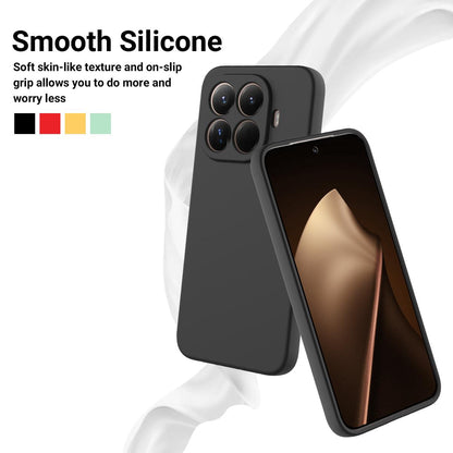 For Xiaomi 17T Pro 5G Solid Color Liquid Silicone Dropproof Full Coverage Phone Case - Black - EDA006707030D