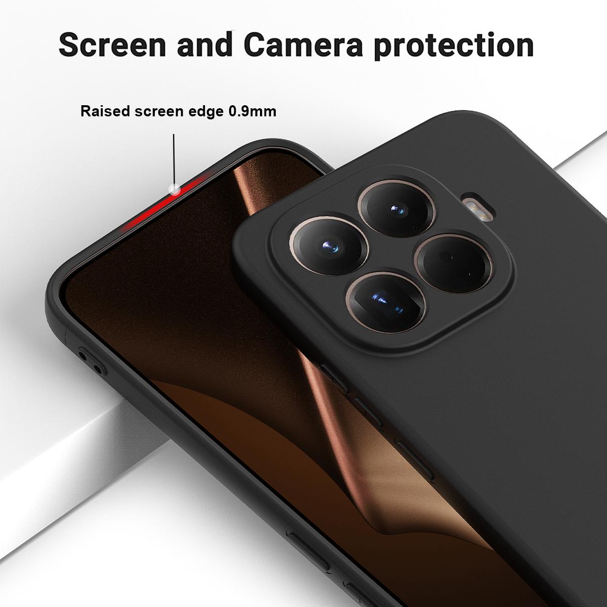For Xiaomi 17T Pro 5G Solid Color Liquid Silicone Dropproof Full Coverage Phone Case - Black - EDA006707030D