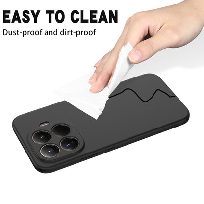 For Xiaomi 17T Pro 5G Solid Color Liquid Silicone Dropproof Full Coverage Phone Case - Black - EDA006707030D