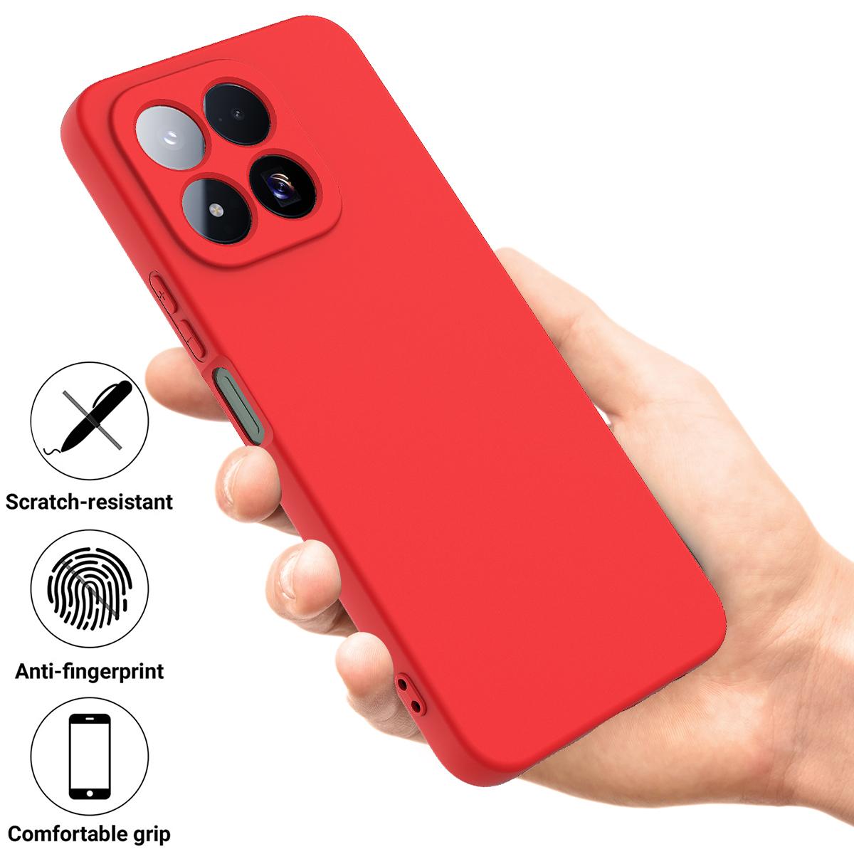For Xiaomi 17 Max 5G Solid Color Liquid Silicone Dropproof Full Coverage Phone Case - Red - EDA006707032A