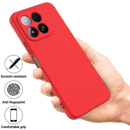 For Xiaomi 17 Max 5G Solid Color Liquid Silicone Dropproof Full Coverage Phone Case - Red - EDA006707032A