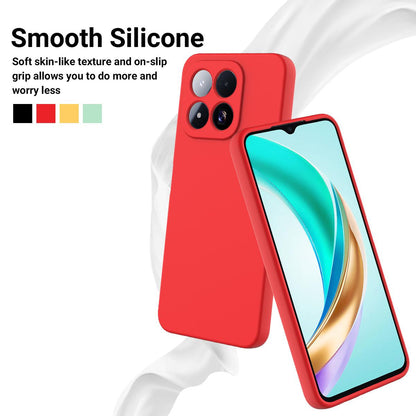 For Xiaomi 17 Max 5G Solid Color Liquid Silicone Dropproof Full Coverage Phone Case - Red - EDA006707032A