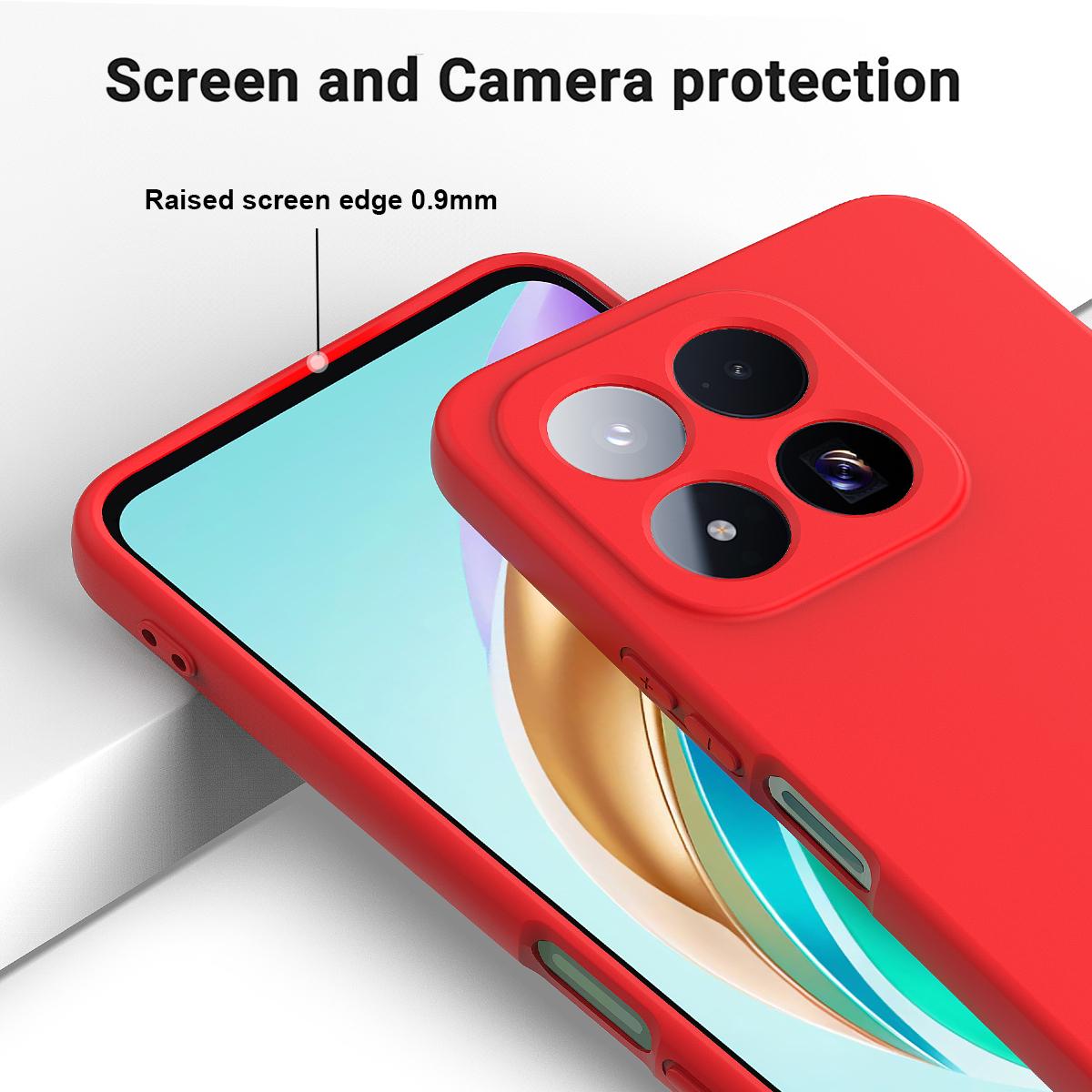 For Xiaomi 17 Max 5G Solid Color Liquid Silicone Dropproof Full Coverage Phone Case - Red - EDA006707032A