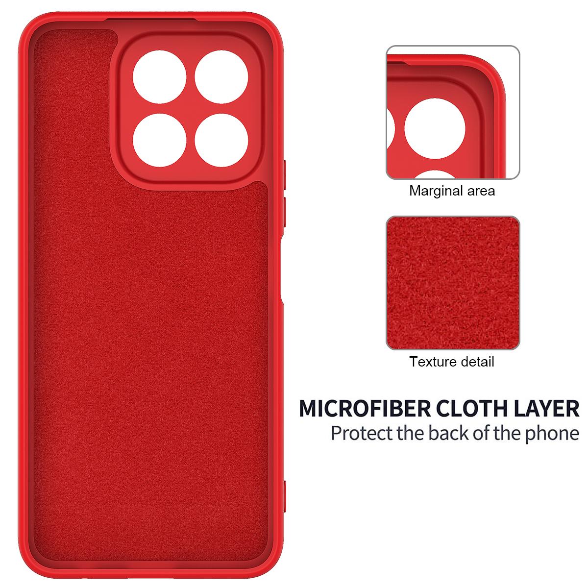 For Xiaomi 17 Max 5G Solid Color Liquid Silicone Dropproof Full Coverage Phone Case - Red - EDA006707032A