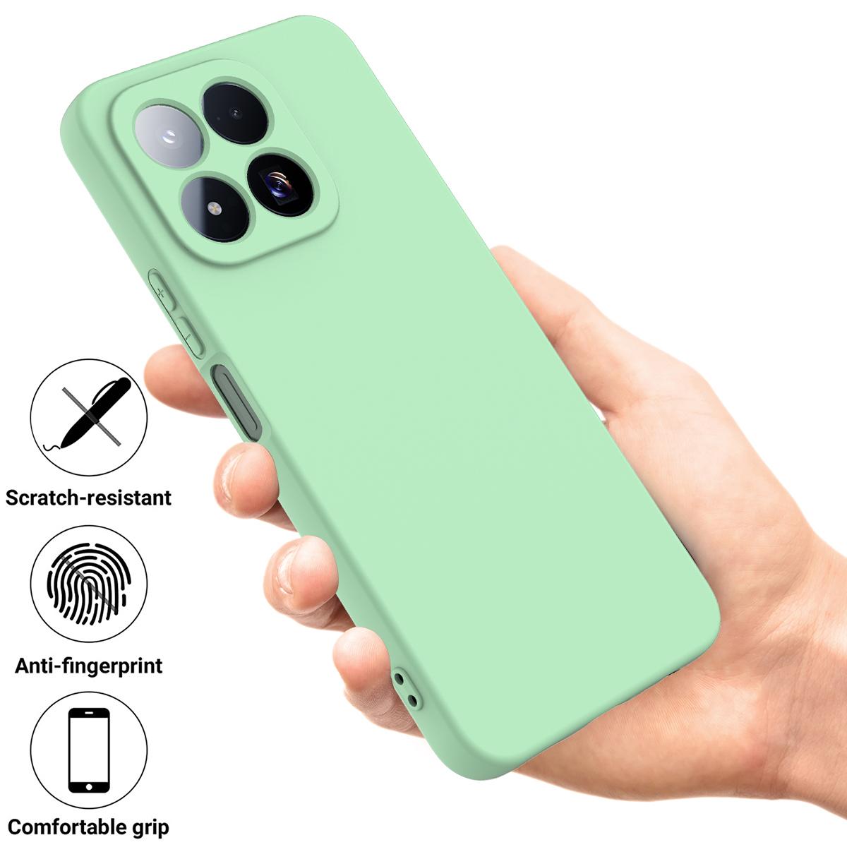 For Xiaomi 17 Max 5G Solid Color Liquid Silicone Dropproof Full Coverage Phone Case - Green - EDA006707032B