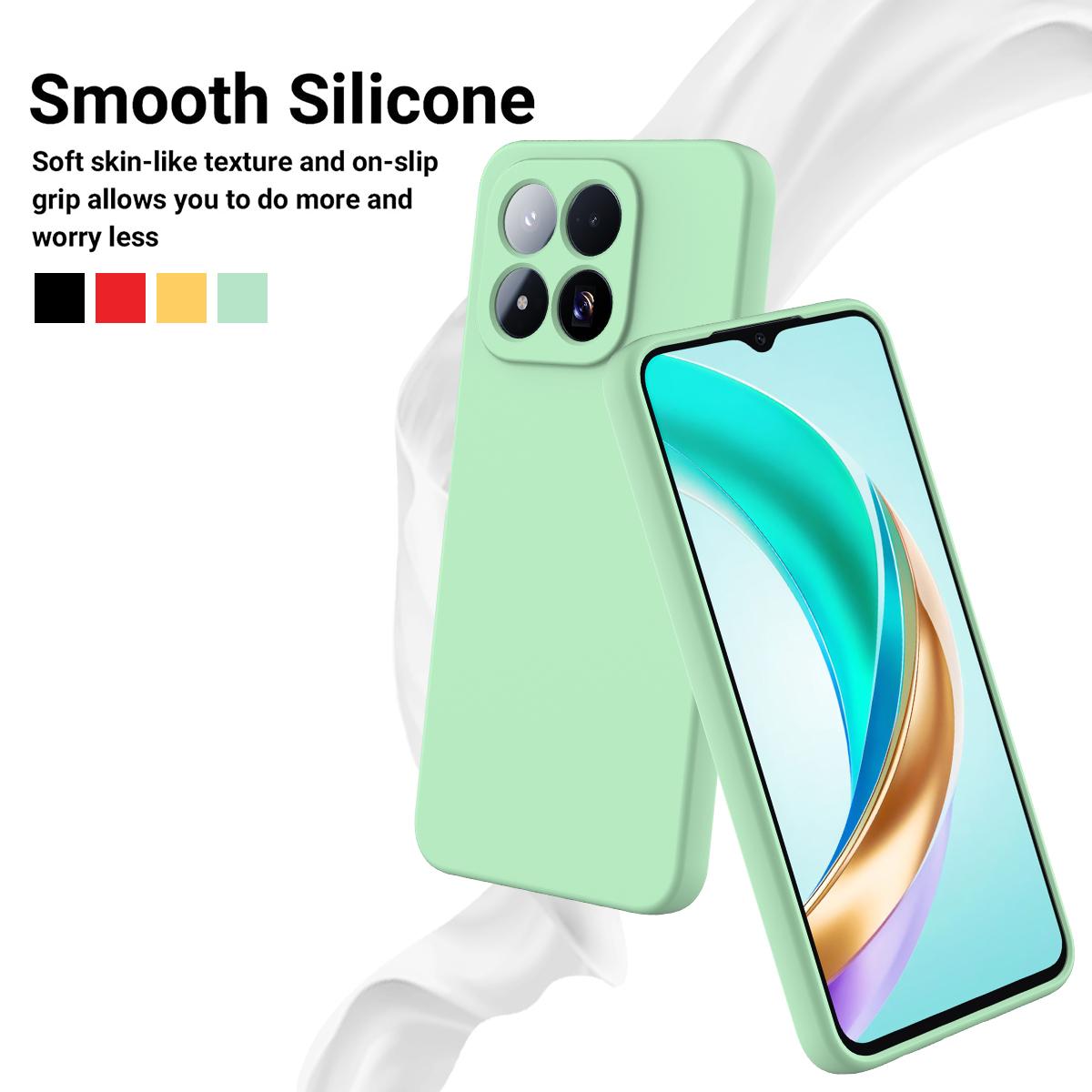 For Xiaomi 17 Max 5G Solid Color Liquid Silicone Dropproof Full Coverage Phone Case - Green - EDA006707032B