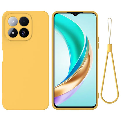 For Xiaomi 17 Max 5G Solid Color Liquid Silicone Dropproof Full Coverage Phone Case - Yellow - EDA006707032C