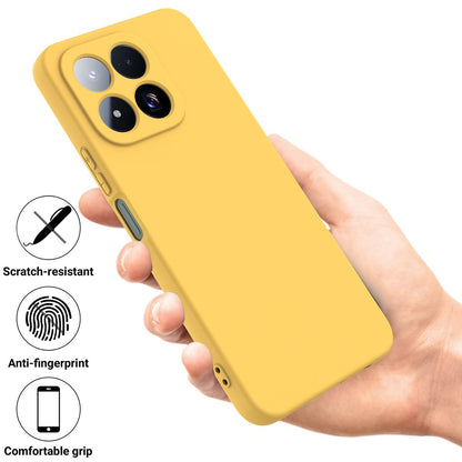 For Xiaomi 17 Max 5G Solid Color Liquid Silicone Dropproof Full Coverage Phone Case - Yellow - EDA006707032C
