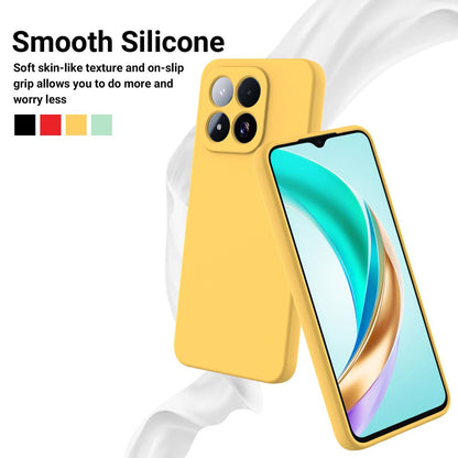 For Xiaomi 17 Max 5G Solid Color Liquid Silicone Dropproof Full Coverage Phone Case - Yellow - EDA006707032C