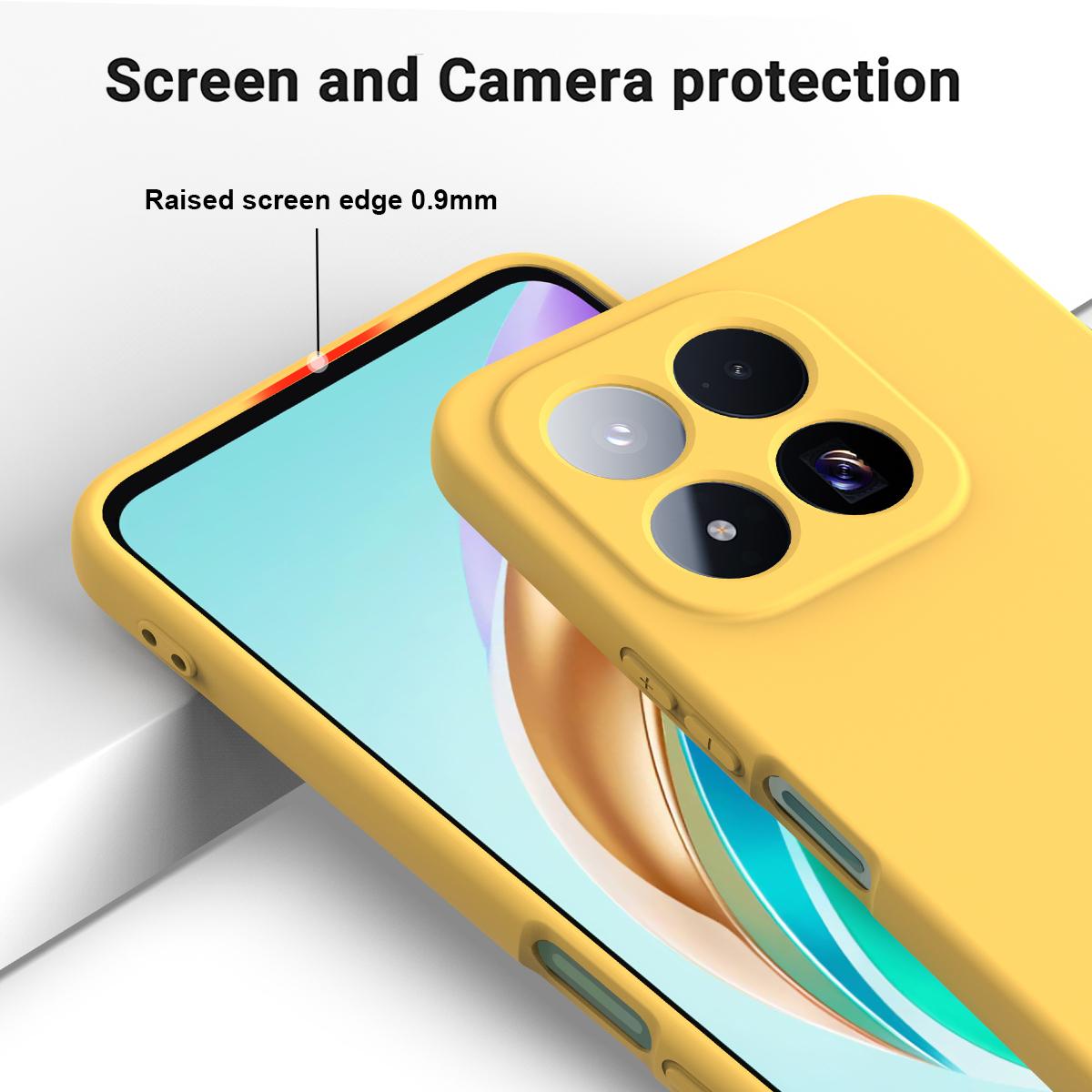 For Xiaomi 17 Max 5G Solid Color Liquid Silicone Dropproof Full Coverage Phone Case - Yellow - EDA006707032C