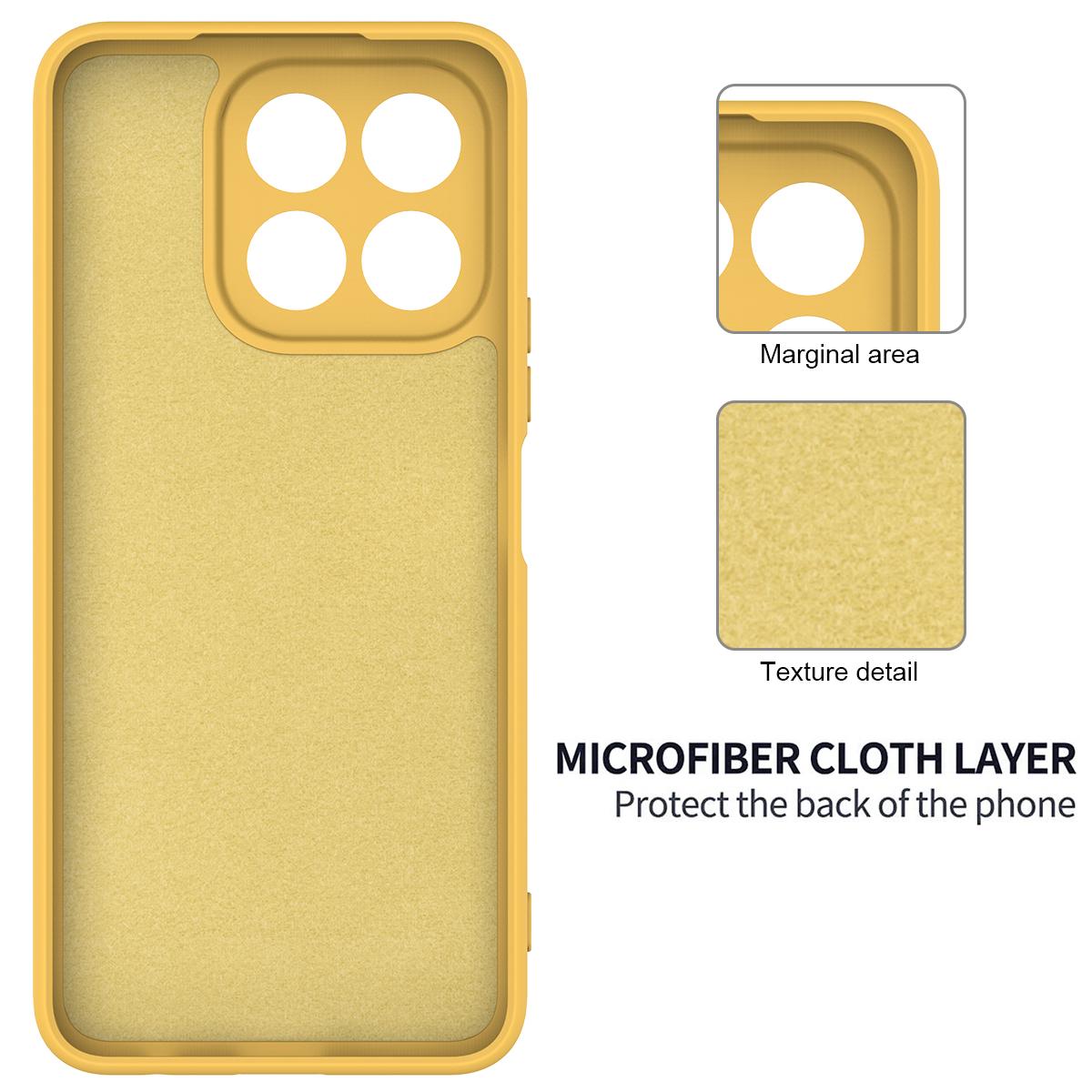 For Xiaomi 17 Max 5G Solid Color Liquid Silicone Dropproof Full Coverage Phone Case - Yellow - EDA006707032C