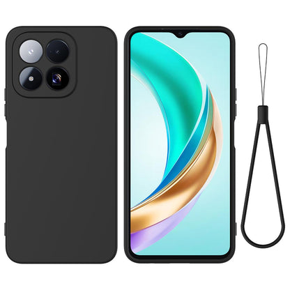 For Xiaomi 17 Max 5G Solid Color Liquid Silicone Dropproof Full Coverage Phone Case - Black - EDA006707032D
