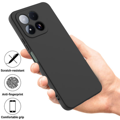 For Xiaomi 17 Max 5G Solid Color Liquid Silicone Dropproof Full Coverage Phone Case - Black - EDA006707032D
