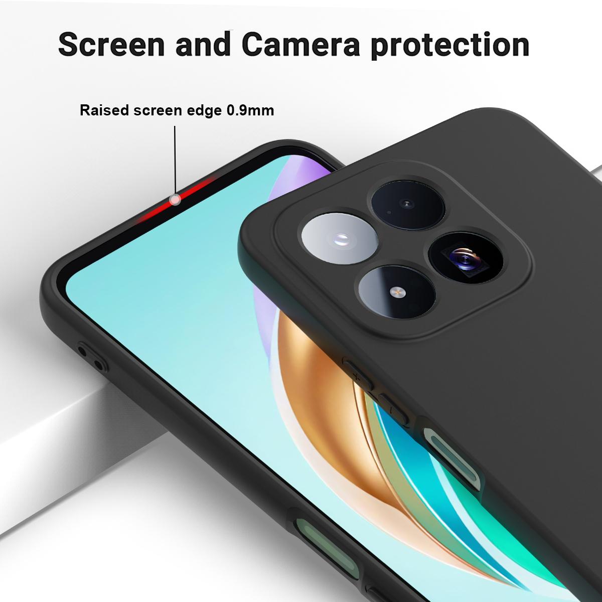For Xiaomi 17 Max 5G Solid Color Liquid Silicone Dropproof Full Coverage Phone Case - Black - EDA006707032D