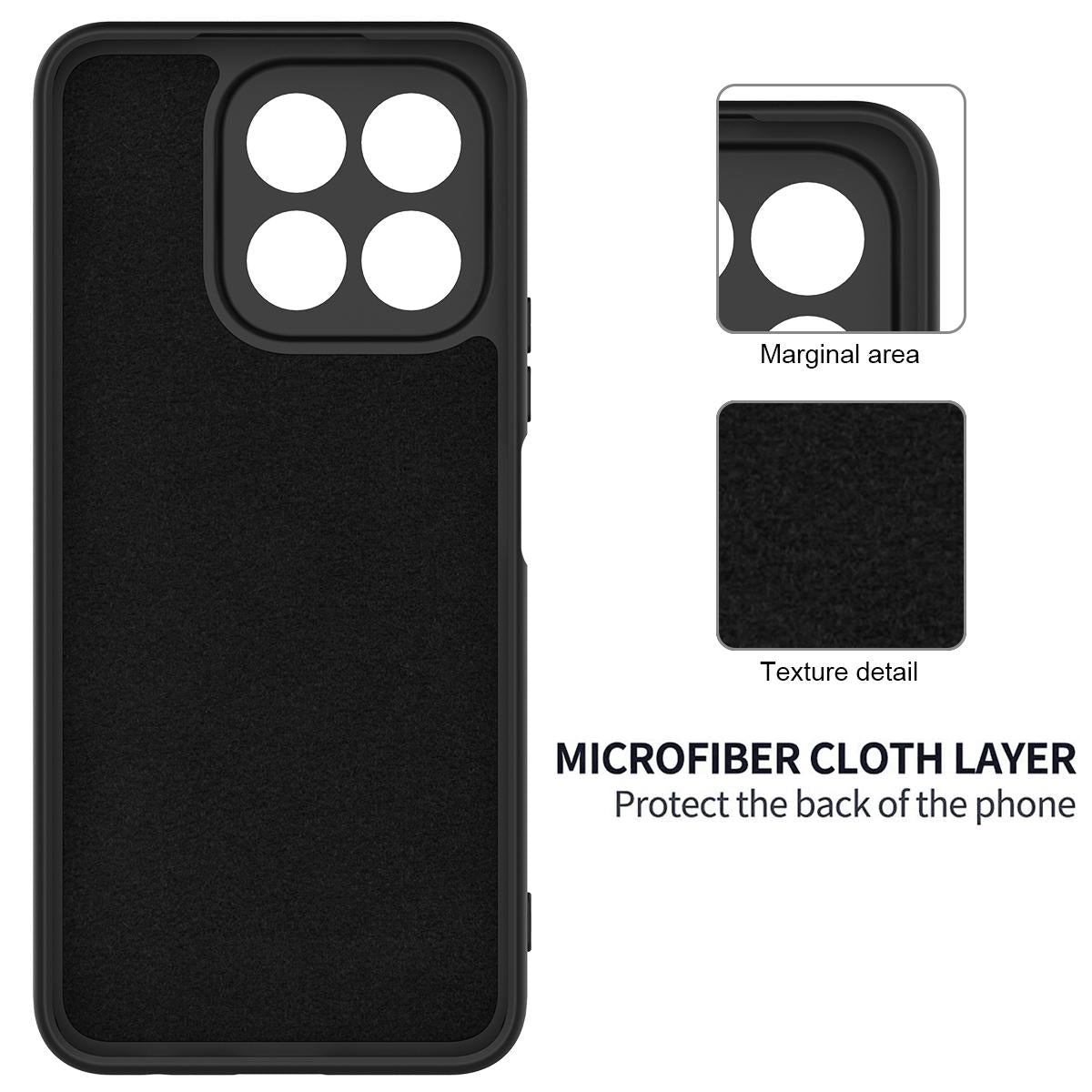 For Xiaomi 17 Max 5G Solid Color Liquid Silicone Dropproof Full Coverage Phone Case - Black - EDA006707032D