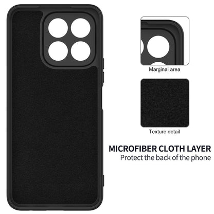 For Xiaomi 17 Max 5G Solid Color Liquid Silicone Dropproof Full Coverage Phone Case - Black - EDA006707032D