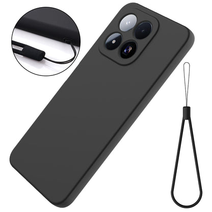 For Xiaomi 17 Max 5G Solid Color Liquid Silicone Dropproof Full Coverage Phone Case - Black - EDA006707032D