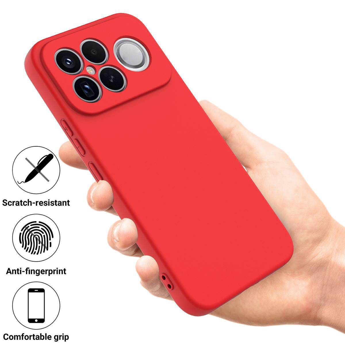 For Redmi K90 Pro Max / Poco F8 Ultra Solid Color Liquid Silicone Dropproof Full Coverage Phone Case(Red)