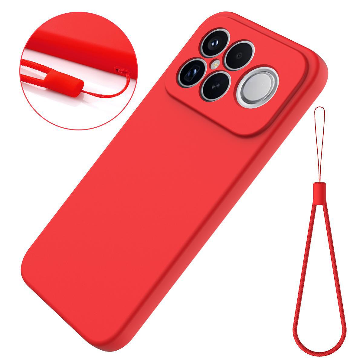 For Redmi K90 Pro Max / Poco F8 Ultra Solid Color Liquid Silicone Dropproof Full Coverage Phone Case(Red)