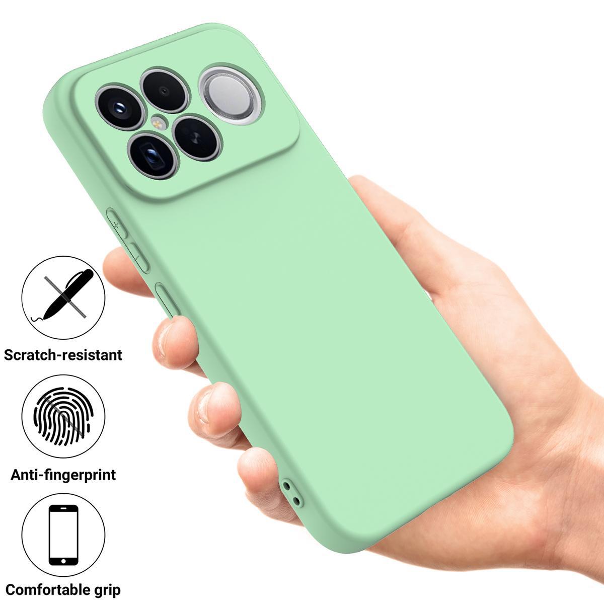 For Redmi K90 Pro Max / Poco F8 Ultra Solid Color Liquid Silicone Dropproof Full Coverage Phone Case(Green)