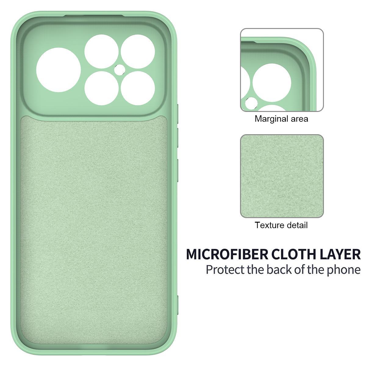 For Redmi K90 Pro Max / Poco F8 Ultra Solid Color Liquid Silicone Dropproof Full Coverage Phone Case(Green)