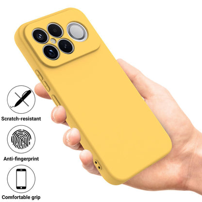 For Redmi K90 Pro Max / Poco F8 Ultra Solid Color Liquid Silicone Dropproof Full Coverage Phone Case(Yellow)