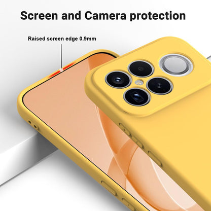For Redmi K90 Pro Max / Poco F8 Ultra Solid Color Liquid Silicone Dropproof Full Coverage Phone Case(Yellow)
