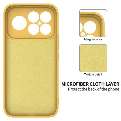 For Redmi K90 Pro Max / Poco F8 Ultra Solid Color Liquid Silicone Dropproof Full Coverage Phone Case(Yellow)