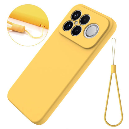 For Redmi K90 Pro Max / Poco F8 Ultra Solid Color Liquid Silicone Dropproof Full Coverage Phone Case(Yellow)