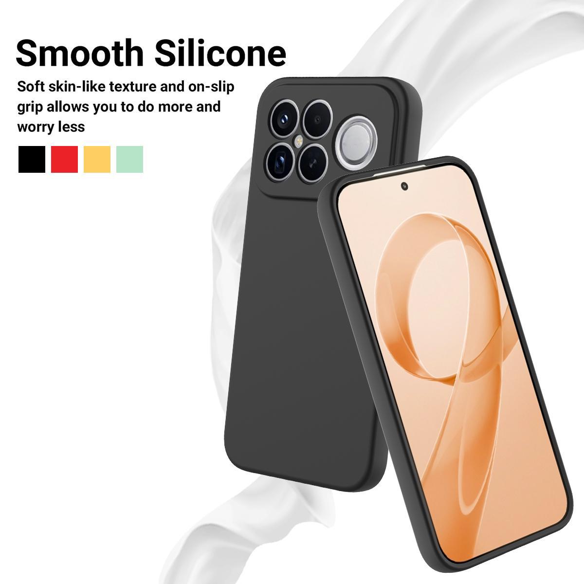 For Redmi K90 Pro Max / Poco F8 Ultra Solid Color Liquid Silicone Dropproof Full Coverage Phone Case(Black)