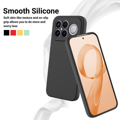 For Redmi K90 Pro Max / Poco F8 Ultra Solid Color Liquid Silicone Dropproof Full Coverage Phone Case(Black)