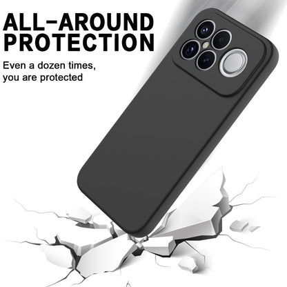 For Redmi K90 Pro Max / Poco F8 Ultra Solid Color Liquid Silicone Dropproof Full Coverage Phone Case(Black)
