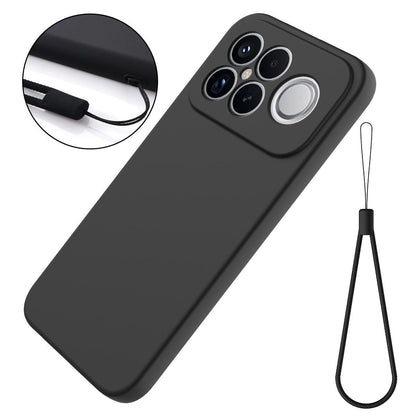 For Redmi K90 Pro Max / Poco F8 Ultra Solid Color Liquid Silicone Dropproof Full Coverage Phone Case(Black)