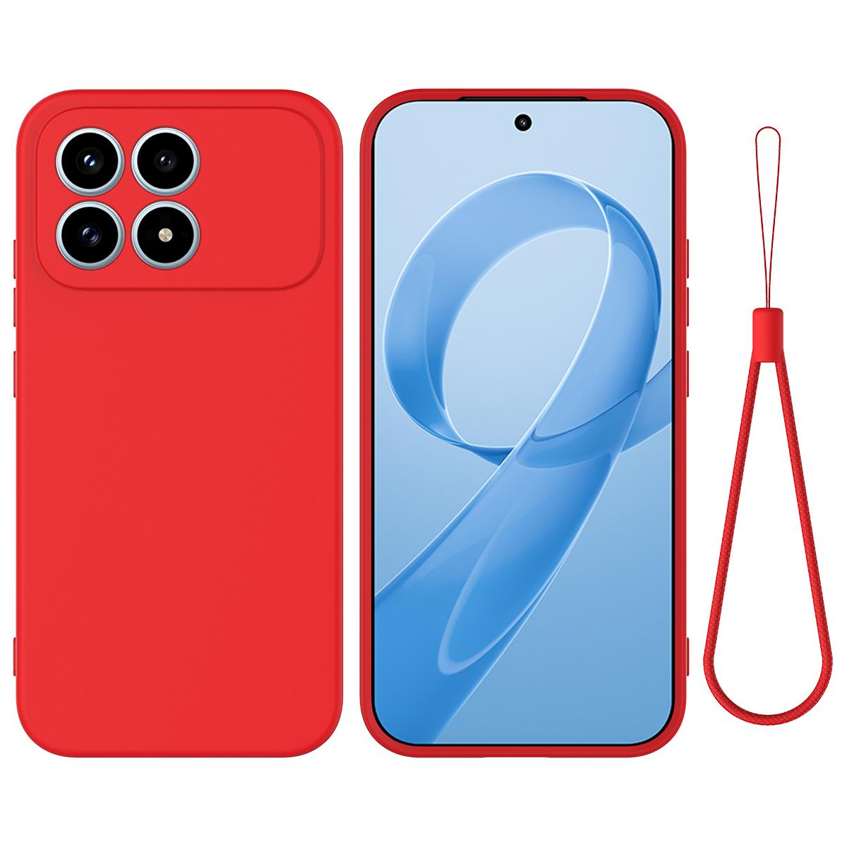 For Redmi K90 / Poco F8 Pro Solid Color Liquid Silicone Dropproof Full Coverage Phone Case(Red)