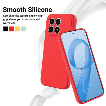 For Redmi K90 / Poco F8 Pro Solid Color Liquid Silicone Dropproof Full Coverage Phone Case(Red)