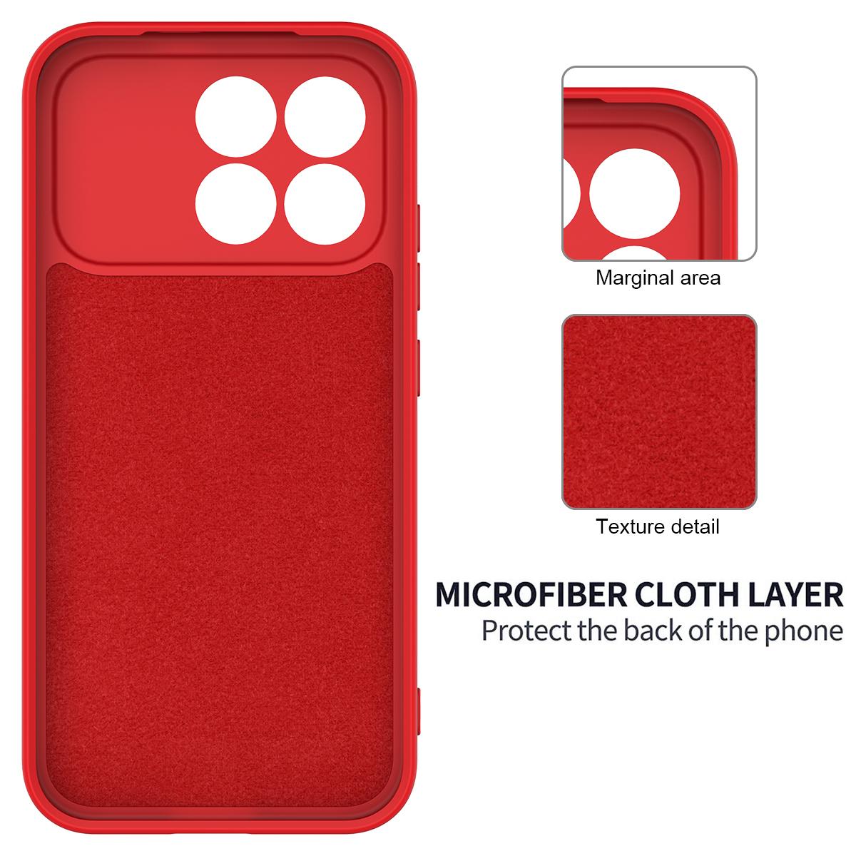 For Redmi K90 / Poco F8 Pro Solid Color Liquid Silicone Dropproof Full Coverage Phone Case(Red)