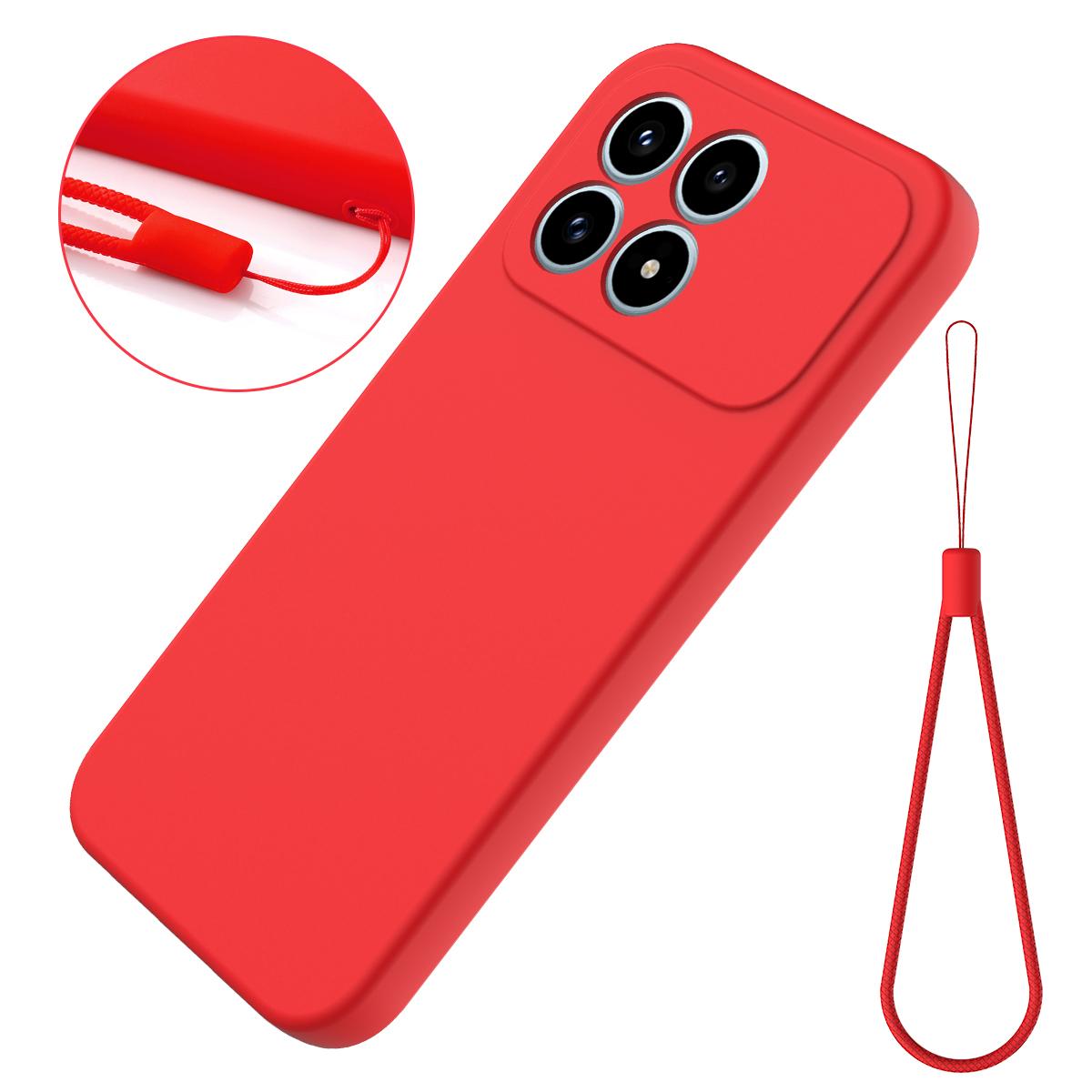 For Redmi K90 / Poco F8 Pro Solid Color Liquid Silicone Dropproof Full Coverage Phone Case(Red)
