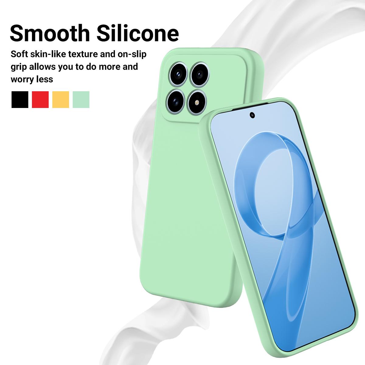 For Redmi K90 / Poco F8 Pro Solid Color Liquid Silicone Dropproof Full Coverage Phone Case(Green)