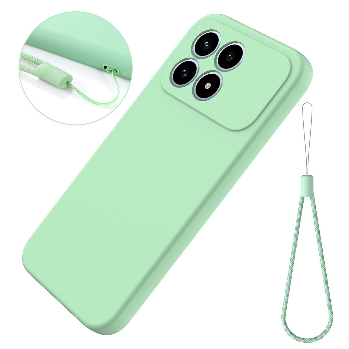 For Redmi K90 / Poco F8 Pro Solid Color Liquid Silicone Dropproof Full Coverage Phone Case(Green)