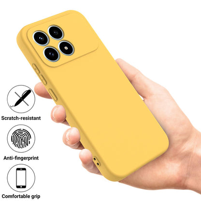 For Redmi K90 / Poco F8 Pro Solid Color Liquid Silicone Dropproof Full Coverage Phone Case(Yellow)