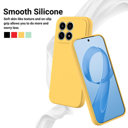 For Redmi K90 / Poco F8 Pro Solid Color Liquid Silicone Dropproof Full Coverage Phone Case(Yellow)