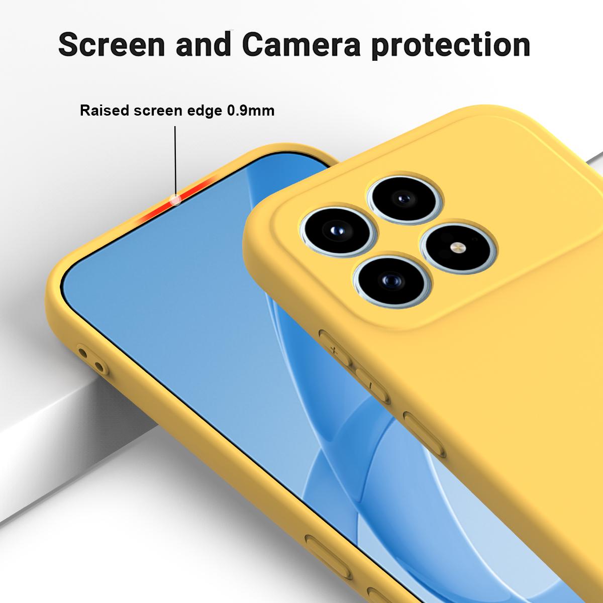 For Redmi K90 / Poco F8 Pro Solid Color Liquid Silicone Dropproof Full Coverage Phone Case(Yellow)