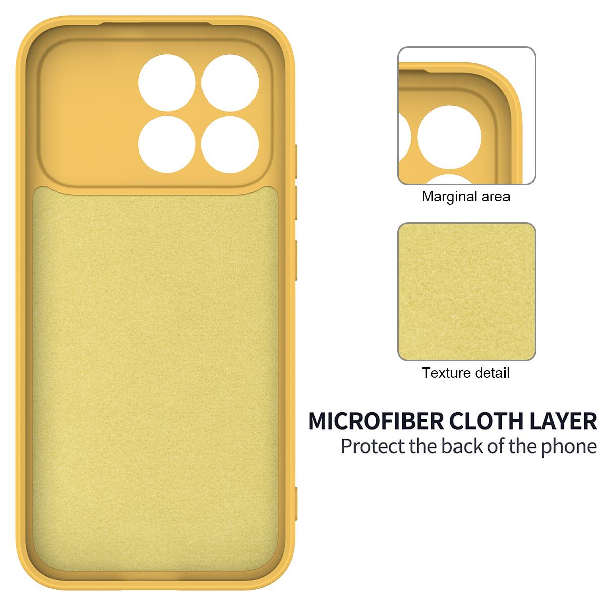 For Redmi K90 / Poco F8 Pro Solid Color Liquid Silicone Dropproof Full Coverage Phone Case(Yellow)