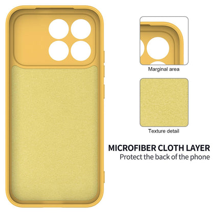 For Redmi K90 / Poco F8 Pro Solid Color Liquid Silicone Dropproof Full Coverage Phone Case(Yellow)