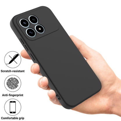 For Redmi K90 / Poco F8 Pro Solid Color Liquid Silicone Dropproof Full Coverage Phone Case(Black)